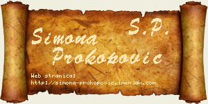 Simona Prokopović vizit kartica